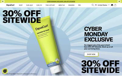 DevaCurl website screenshot