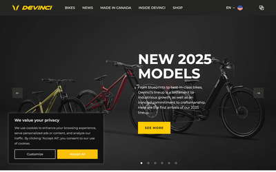 Devinci website screenshot