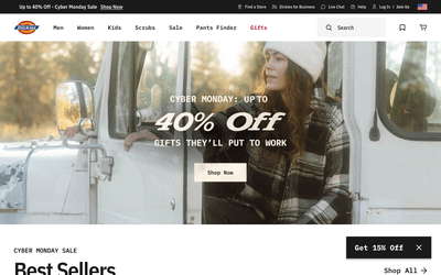 Dickies website screenshot