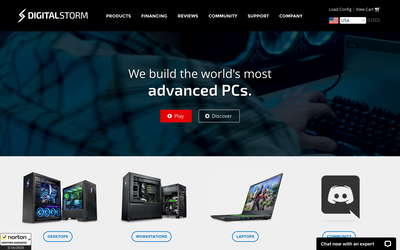 Digital Storm website screenshot