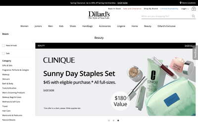 Dillard's website screenshot