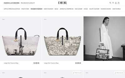 Dior website screenshot