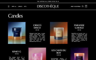 DISCOTHÈQUE website screenshot