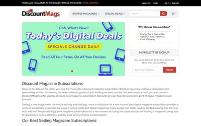 DiscountMags.com on Shomp
