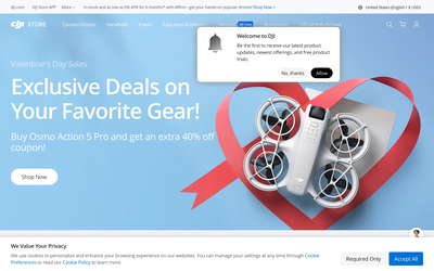 DJI Store website screenshot