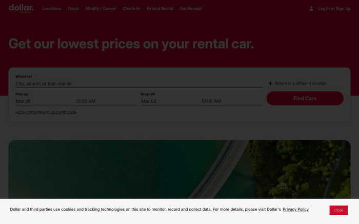 Dollar Rent A Car screenshot