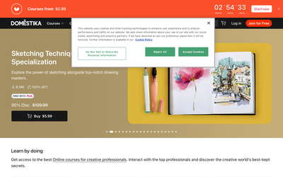 Domestika website screenshot
