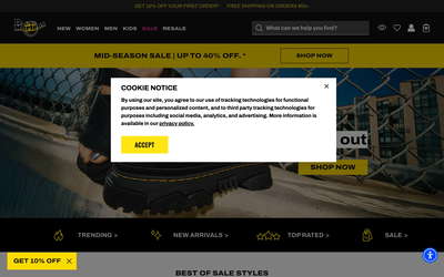 Dr. Martens website screenshot