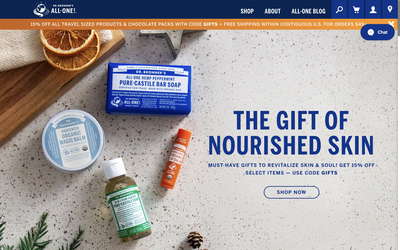 Dr. Bronner's website screenshot