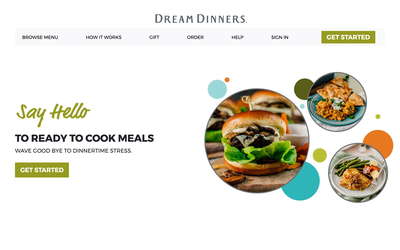 Dream Dinners website screenshot