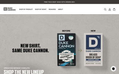 Duke Cannon website screenshot