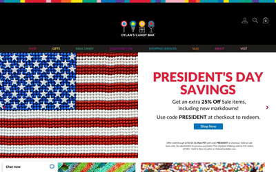 Dylan's Candy Bar website screenshot