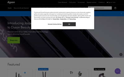 Dyson website screenshot