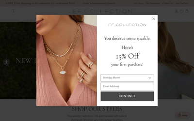 EF Collection website screenshot