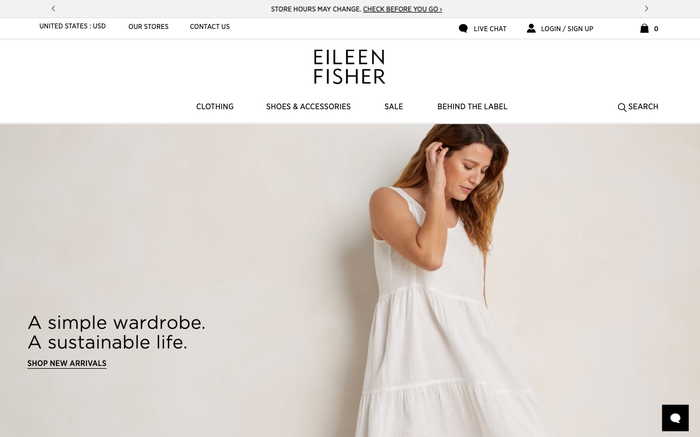 EILEEN FISHER screenshot