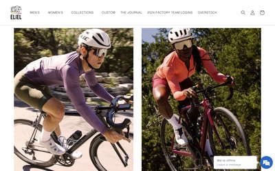 Eliel Cycling website screenshot