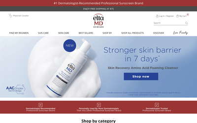 EltaMD Skin Care website screenshot