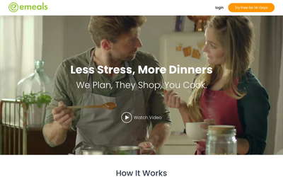 eMeals website screenshot