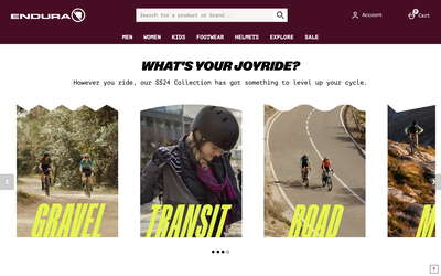 Endura website screenshot