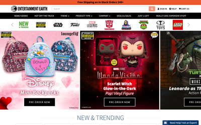 Entertainment Earth website screenshot
