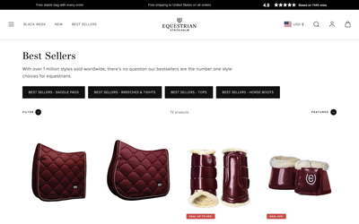 Equestrian Stockholm website screenshot