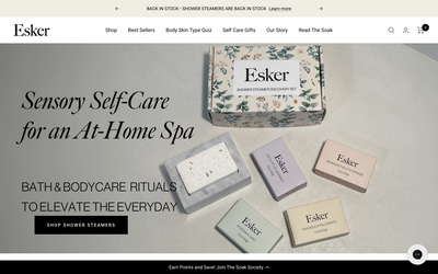Esker Beauty website screenshot