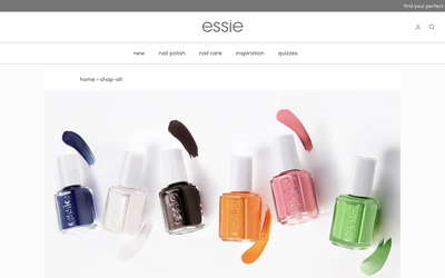 essie website screenshot