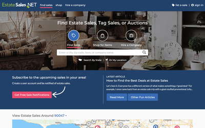 EstateSales.net website screenshot