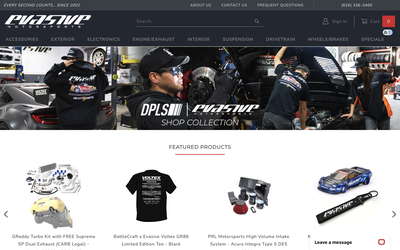 Evasive Motorsports website screenshot