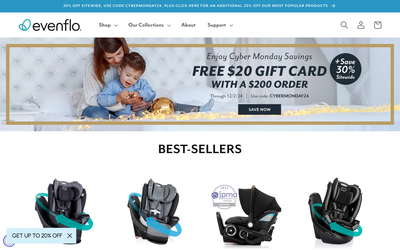 Evenflo website screenshot