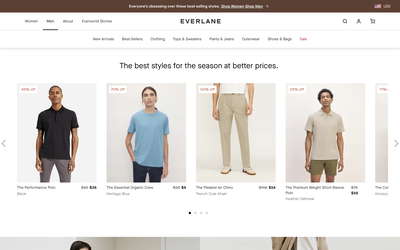 Everlane website screenshot