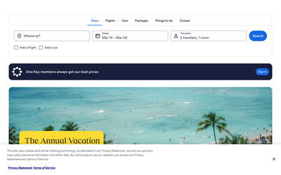 Expedia website screenshot