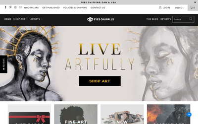 Eyes On Walls website screenshot