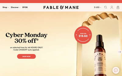 Fable & Mane website screenshot