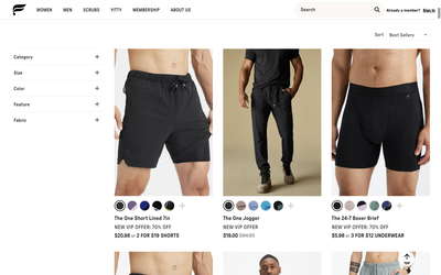 Fabletics website screenshot