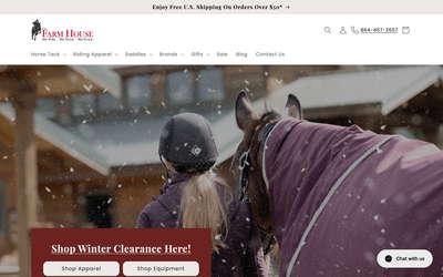 Farm House Tack website screenshot