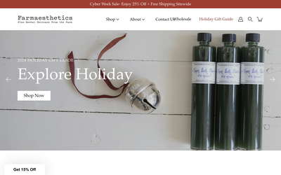 Farmaesthetics website screenshot