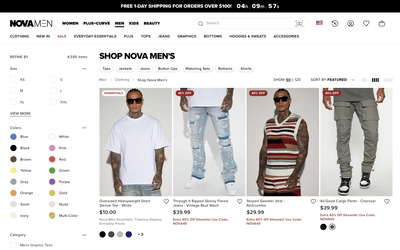 Fashion Nova website screenshot