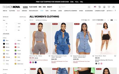 Fashion Nova website screenshot