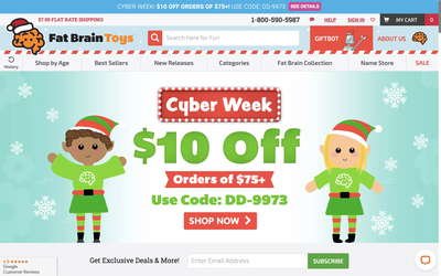 Fat Brain Toys website screenshot
