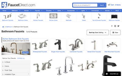 FaucetDirect.com website screenshot