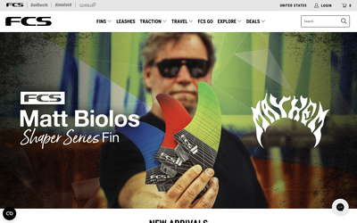 FCS (Fin Control Systems) website screenshot