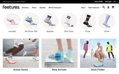 Feetures website screenshot