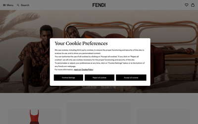 Fendi website screenshot