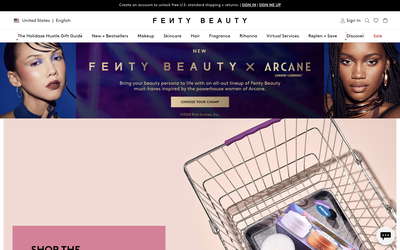 Fenty Beauty website screenshot