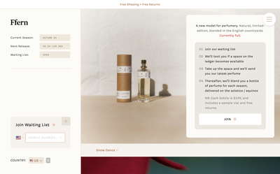 Ffern website screenshot