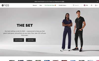 FIGS website screenshot