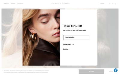 Jennifer Fisher website screenshot