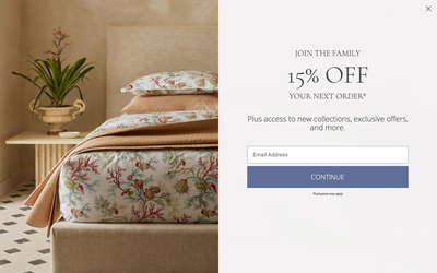 Fine Linens website screenshot
