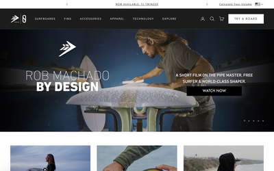 Firewire Surfboards website screenshot
